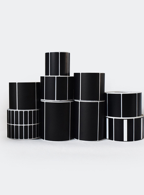 黑色PP合成纸不干胶30 25 20 x40 50 60 70 55撕不破防水标签贴纸