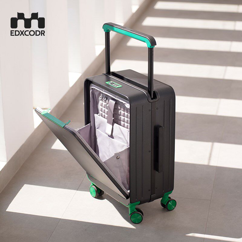 前开盖行李箱20寸可登机2025新款中置宽拉杆箱女小型24寸旅行箱男