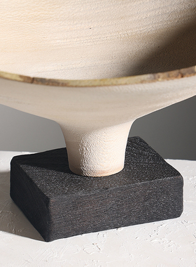 日式现代样板间装饰托盘手工简约侘寂风客厅玄关茶几装饰果盘摆件