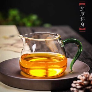 中式公道杯加厚耐热玻璃r分茶器一品工坊玻璃茶海无铅茶具配件透