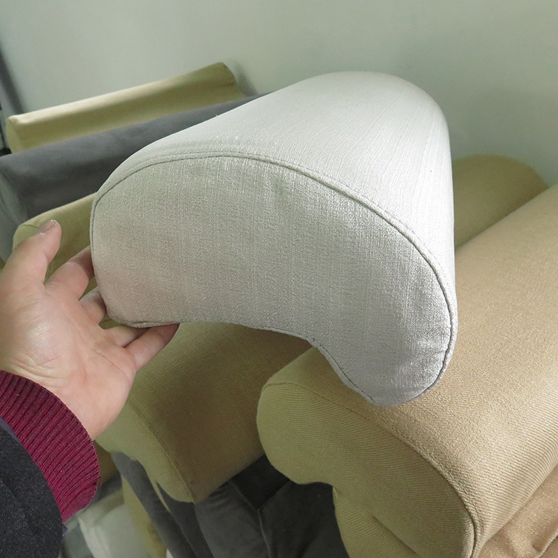 带铁柱子沙发头靠枕木头沙发头枕带铁柱子靠枕套垫子套麻布艺靠背