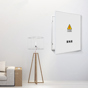 强弱电箱实木底框遮挡装饰画配电箱盒子遮挡开R门式多媒体盒子装