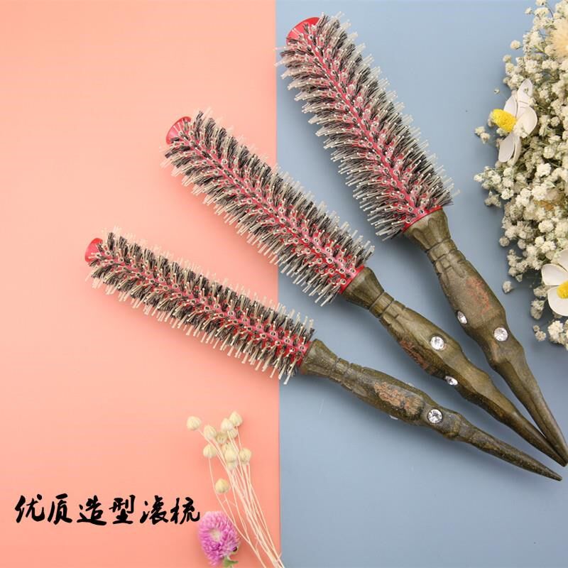 高品质铝管加热滚梳 发廊滚梳子 梨花头梳子 总监滚梳子