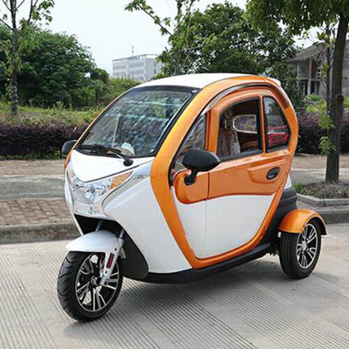 家用全封闭电动三轮车接送孩子上班代步车