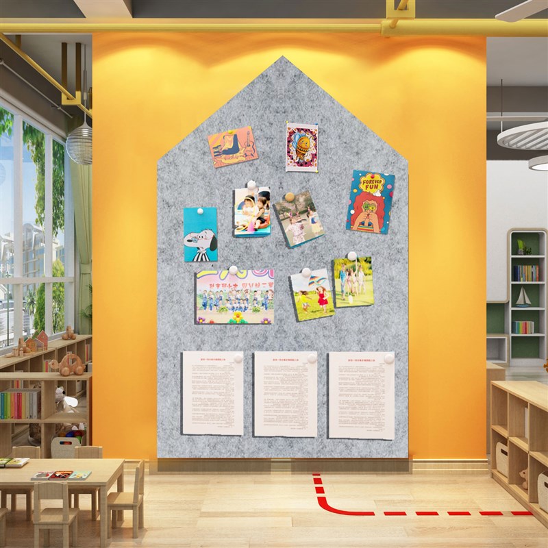 幼儿园墙面环创材料走廊楼梯托管班艺术培训机构文化墙装饰毛毡板