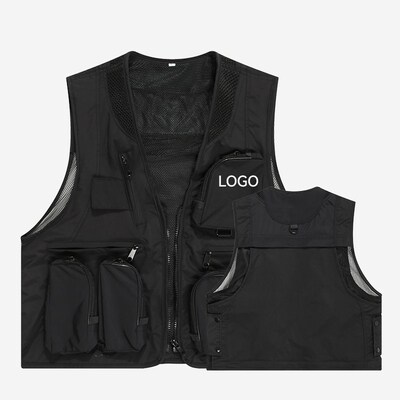 高端多口袋摄影工装定制团体台球厅餐饮火锅店工作服马甲订做LOGO