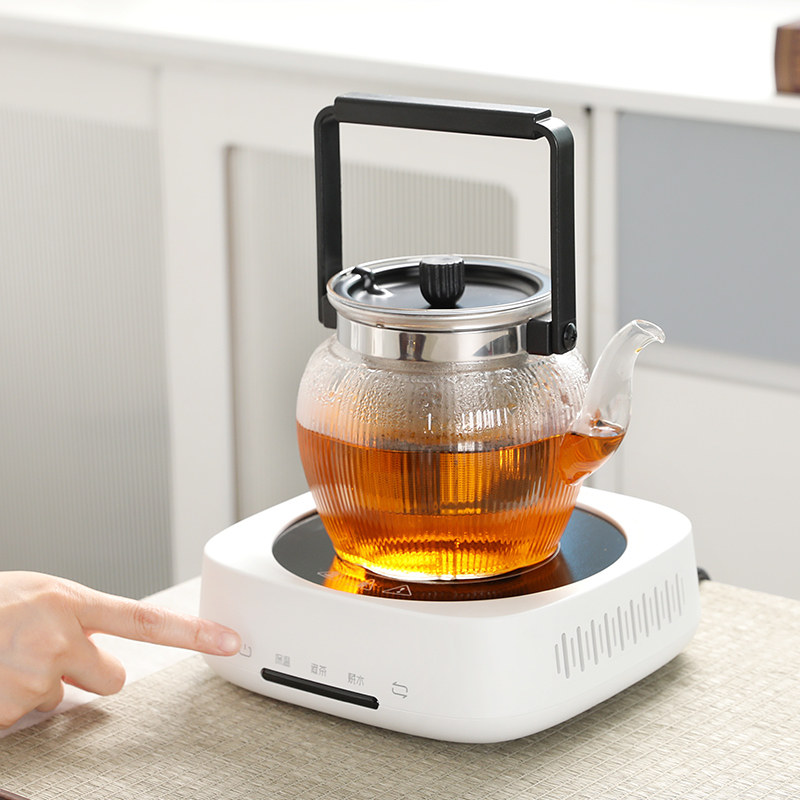 静音电陶炉小型电茶炉迷你玻璃茶壶套装办公煮茶器家用花茶养生壶