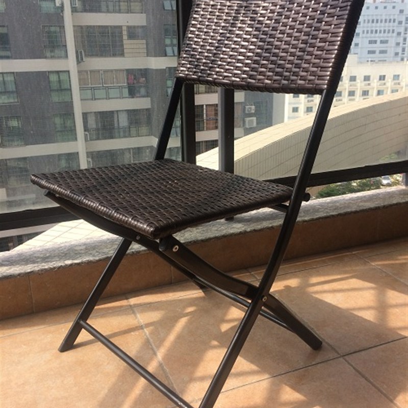 户外桌椅阳台室外藤编椅子夏季休闲成人咖啡奶茶店休闲折叠靠背椅