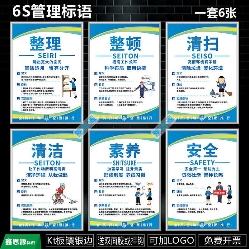 6S7S8S10S15S管理标识牌工厂车间企业文化展板挂图仓库5