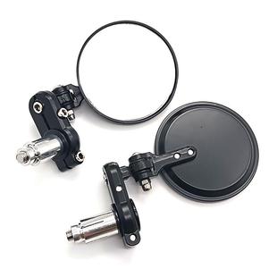 22mm改装 摩托车电动车后视镜 可调节 圆形 配件 可折叠车把反光镜