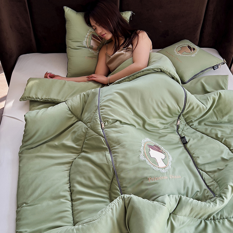 春夏双层纱抱枕被子两用汽车空调被办公室夏凉靠垫宿舍午休小被子