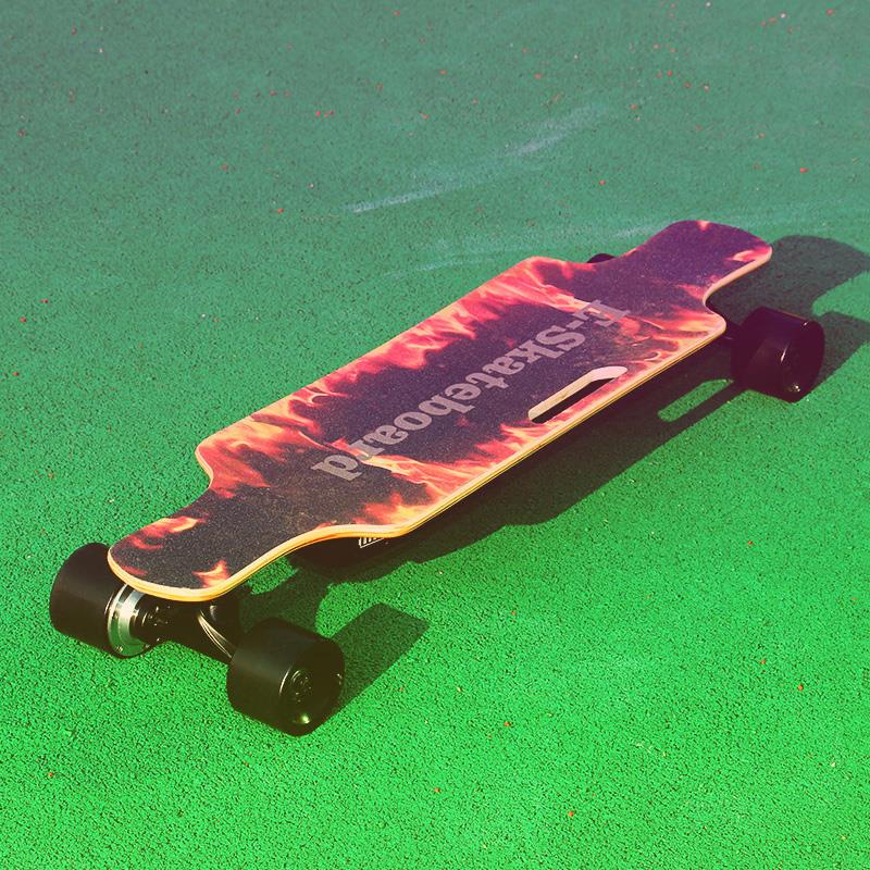 骏杰动感四轮轻薄电动滑板长板无线遥控越野大人滑板双驱代步车