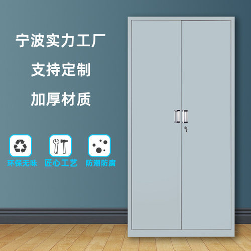 文件柜铁门柜钢制储物柜仓库杂物柜多层财务凭证柜员工碗柜铁皮柜
