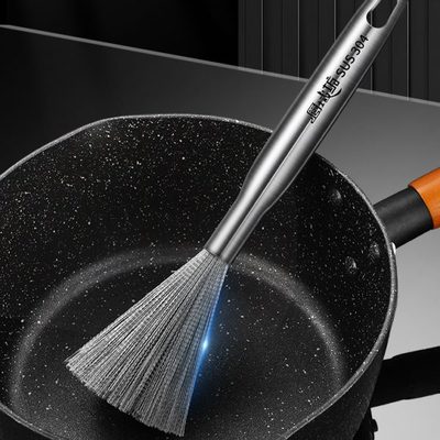厨房专用厨具不锈钢锅钢丝锅刷家用30洗刷长柄4神器刷灶台杯刷锅
