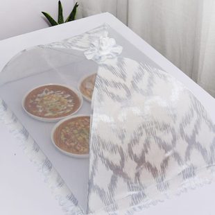 菜剩罩高档苍蝇防尘物家用轻奢罩厨房纱网透气食餐桌罩防折叠大号