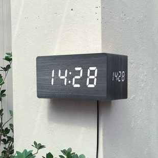 客厅家用简约转角电子时钟拐角钟表创意装 双面挂钟2024新款 饰挂墙