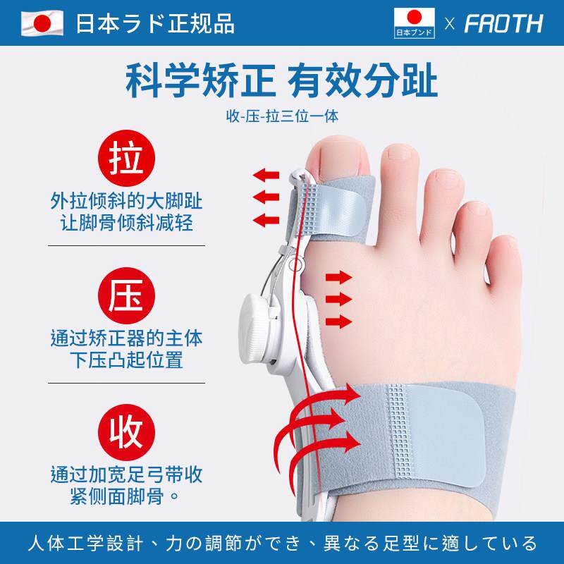 脚趾矫正器男女拇指外翻分趾器大脚骨突出纠正大母足脚趾头分离器