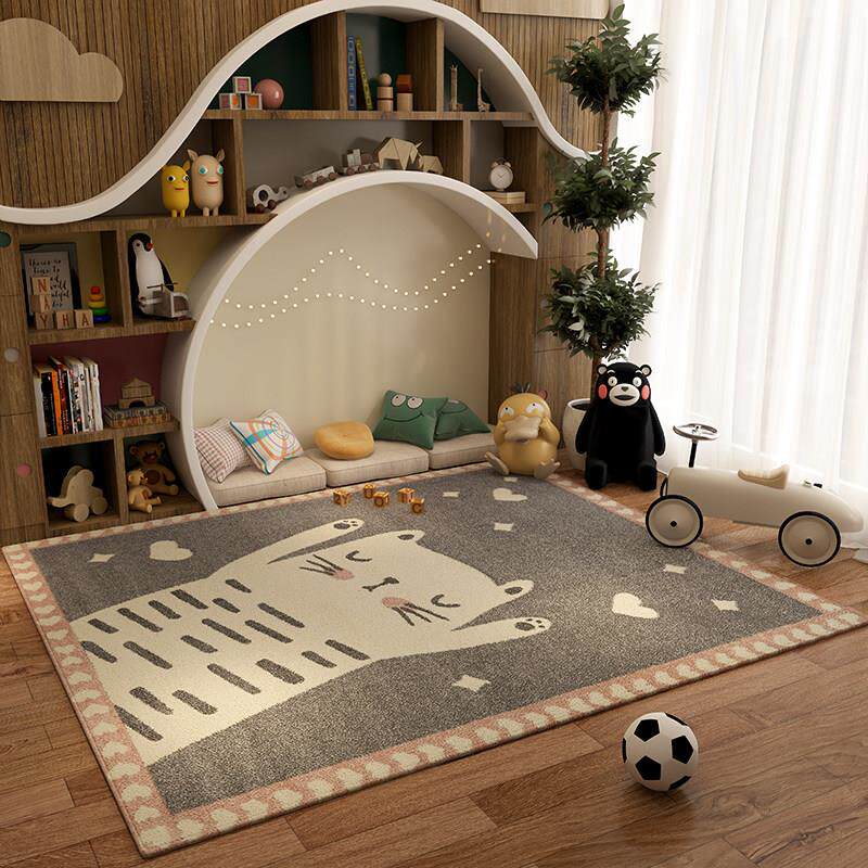 儿童房地垫免打理防滑卧室床边毯学习阅读区客厅地毯房间全铺隔音