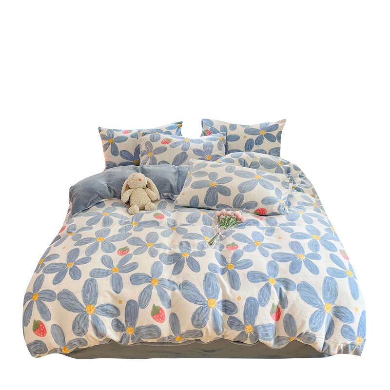 牛奶绒被套单件加厚冬季200x230cm法兰绒珊瑚绒学生1.5米单人被罩