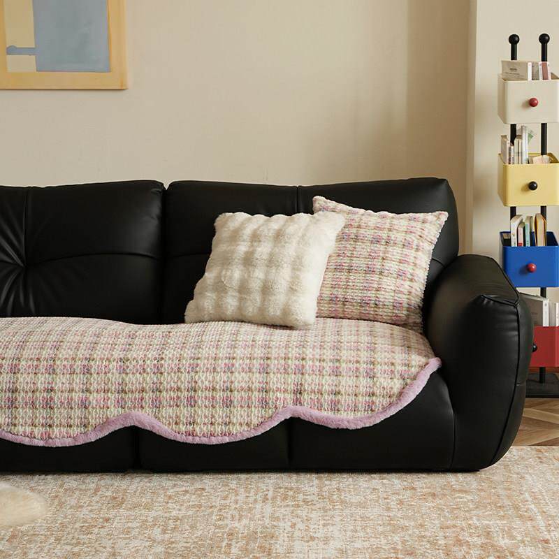 多巴胺沙发垫毛绒加厚冬天高级感防滑盖布巾异形一片式毯子无颗粒