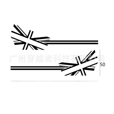 适用Mini Cooper汽车拉花R56 R50 F60 F55 F56 F54米字旗车身贴纸