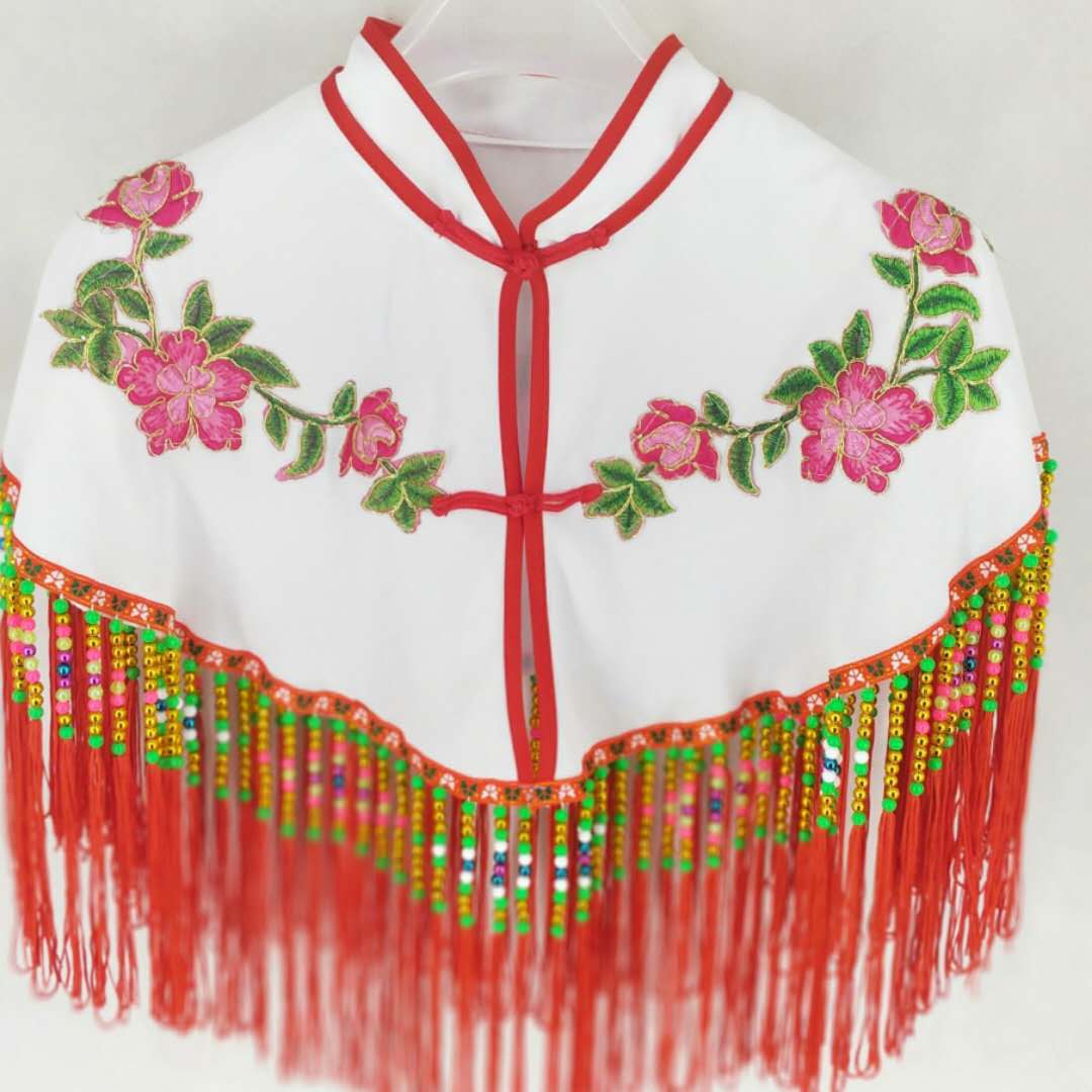 扭大秧歌服披肩女新款舞蹈服装戏曲云肩大全演出配饰戏剧用品道具