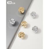 法式 黄铜锤纹抽色屉拉衣柜TFL门橱简柜现代约厨房手金色银单孔小