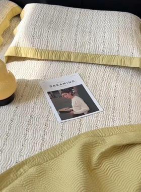 A类莫代尔四QYD双面天丝床盖夏三件套微被凉榻感厚床单榻米防滑炕