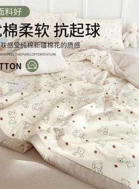 梦ULK特娇A舍类花机空调被夏凉被棉水洗棉可洗宿单人夏被薄被子夏