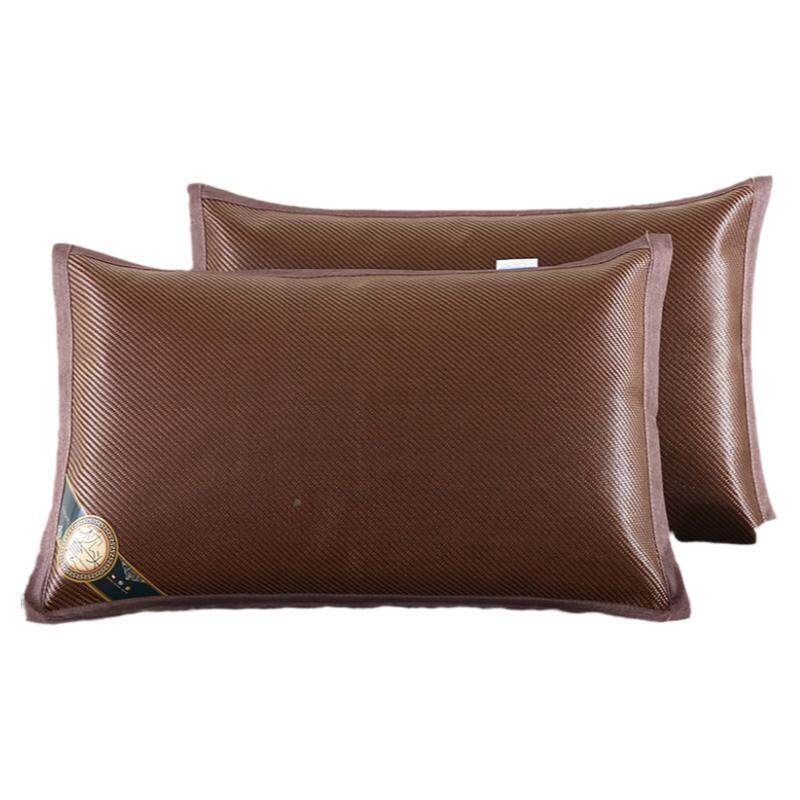 夏季凉席冰枕冰丝套一对装家用夏天藤席枕头套单Zz5so6qo人枕胆芯