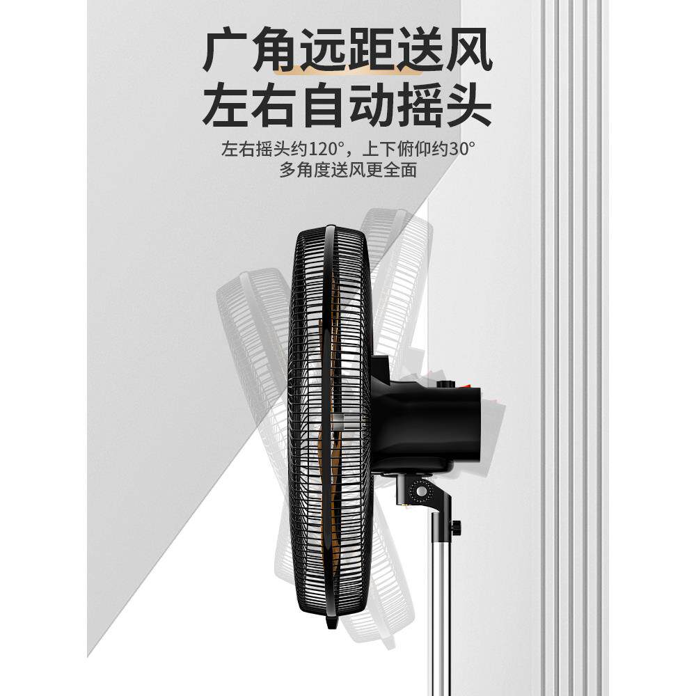 1734长城工业台风扇高用风量地板风扇超大风量豪家静音摇华头商用