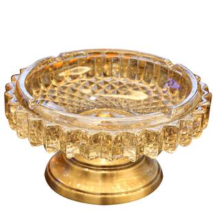 欧Kisstyle式烟灰桌缸玻璃奢华客茶几摆件办公室现创意家用面厅代