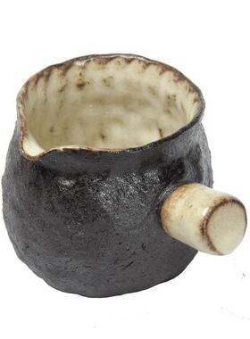 纯手茶工粗陶公道功 夫海 日式分茶器CGS侧把公杯茶杯具覆古匀杯