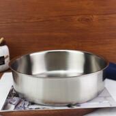 初德多3功能理盆果盆 1圆0不锈钢DJCJ033高04厨房盛菜盆料蒸盆