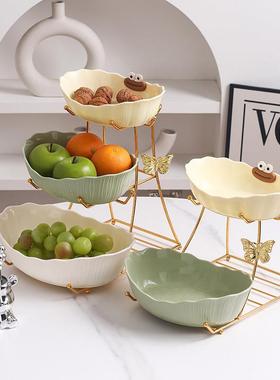 新款层果盘客放厅茶几家用过101701年糖果盘高档前摆零食盘水多台