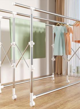 不锈钢家晾衣晒架落地折叠伸缩升YLT0388B降被子台室内用室外阳凉