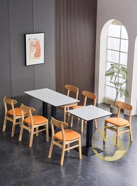 岩板商桌用桌椅合面馆组CID小吃饭店食堂奶茶甜品饭店麻辣烫烧餐