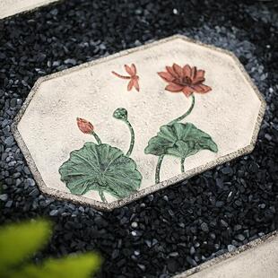 户外踏脚石院庭草坪国花园露台踏脚QID石公园中踏脚石装饰工艺品