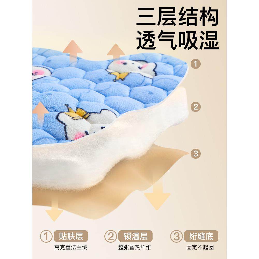 婴儿秋床单冬儿童幼园FH-1004-床垫宿舍法兰绒加宝宝厚牛奶绒床褥