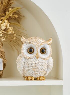 轻型豪华典猫头鹰艺术视装饰品雅客厅入口柜酒柜BVJ电装饰典雅典