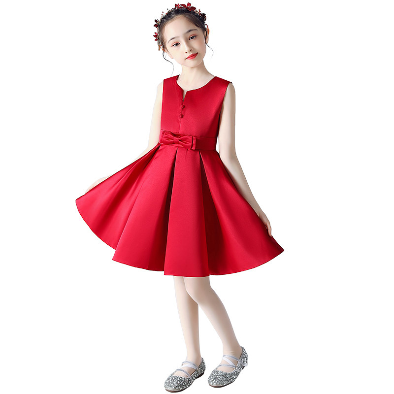 六一儿童合唱演出服小学生女童公主舞蹈裙男童朗诵红礼服表演服装