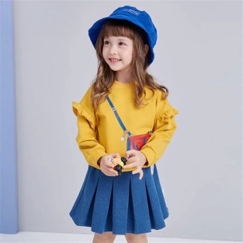 90-100码笛家女童卫衣春秋时尚洋气女宝宝加绒可爱卫衣