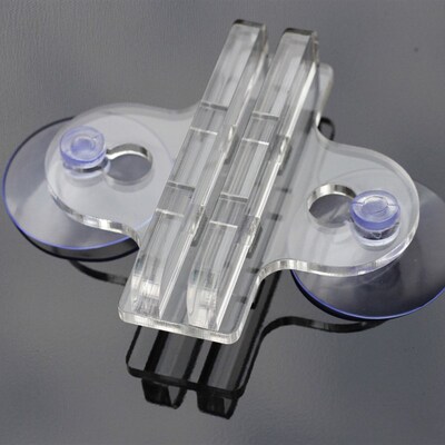 透明亚克力鱼缸隔板夹子 玻璃吸盘 水族箱鱼缸隔离夹10个24元包邮