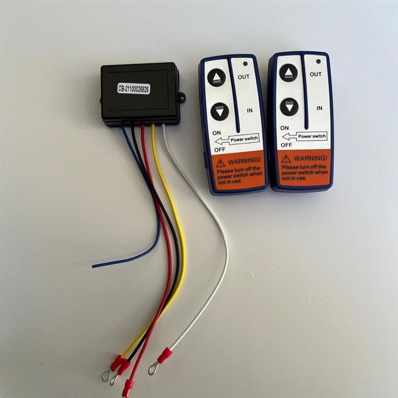 电动绞盘遥控器12v24伏接收器发射器配件双遥控6000一吨车载吊机