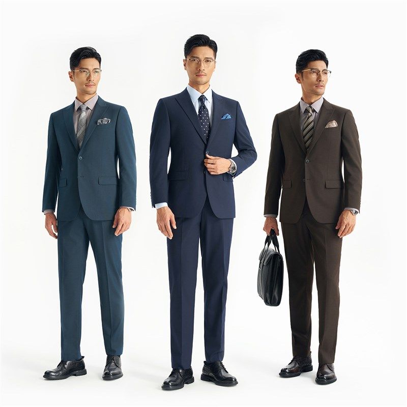 衬衫老罗[总裁T2]男士西服戗驳领可机洗西装轻薄套西247B0S508N