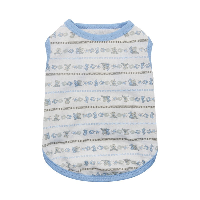 宠物狗狗猫咪全棉夏季薄款背心衣服舒适透气蓝猫泰迪比熊15斤内