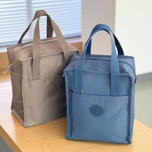 简约牛津布加厚保温装饭盒的袋子铝箔防水手提通勤午餐带饭便当包