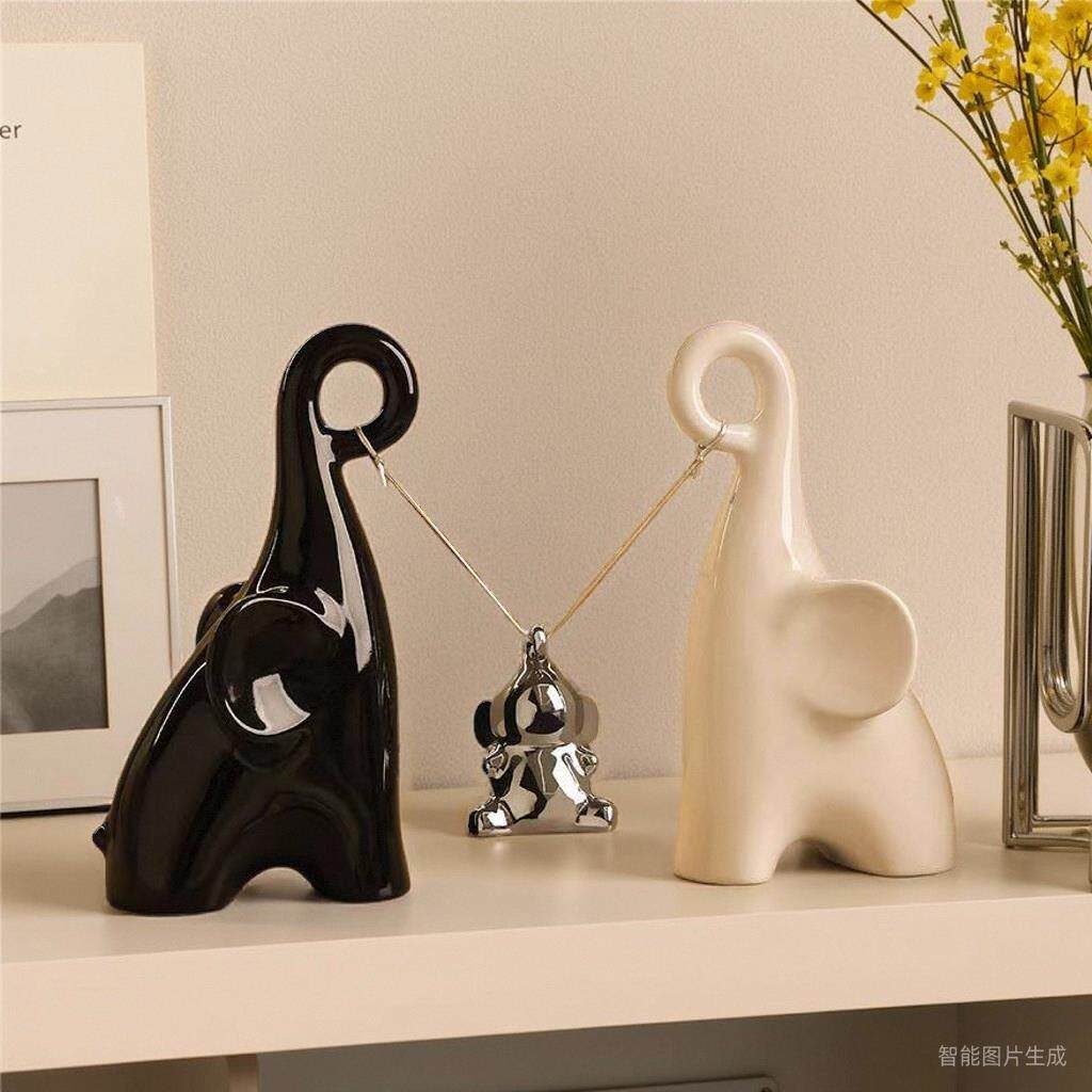 创意轻奢小众摆件高档客厅电视柜酒柜装饰品乔迁礼物玄关书架摆件