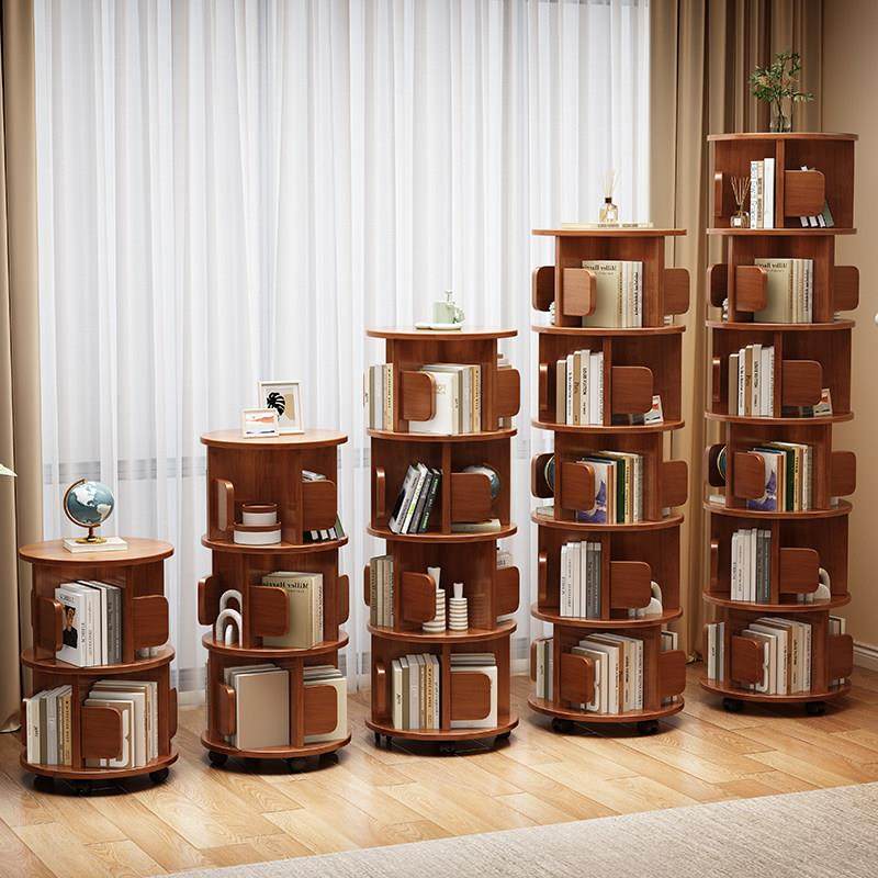 实木可旋转移动书架落地置物架家用简约走廊过道不占地方的书架子,住宅家具,旋转书架,淘宝优惠券,粉丝福利购,淘宝优惠卷