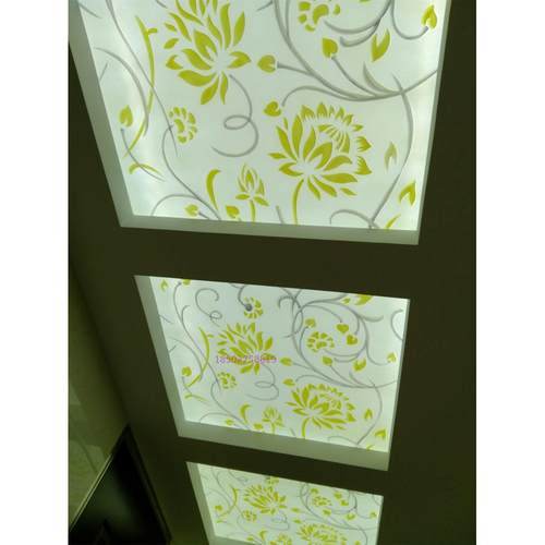 定制钢化雕刻工艺欧式玄关隔断屏风门透光吊顶天花艺术玻璃金银藤